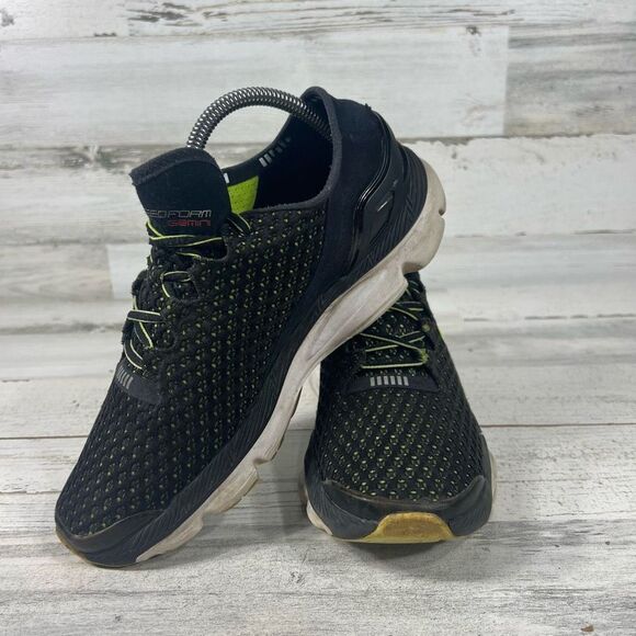 Under Armour Womens Speedform Charge Running Athletic Shoes Black Yellow‎ Size 8 - Picture 5 of 8